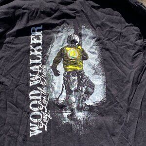 Bayside Made in USA Shirt Large L Black WoodWalker Lineman Long Sleeve T-Shirt